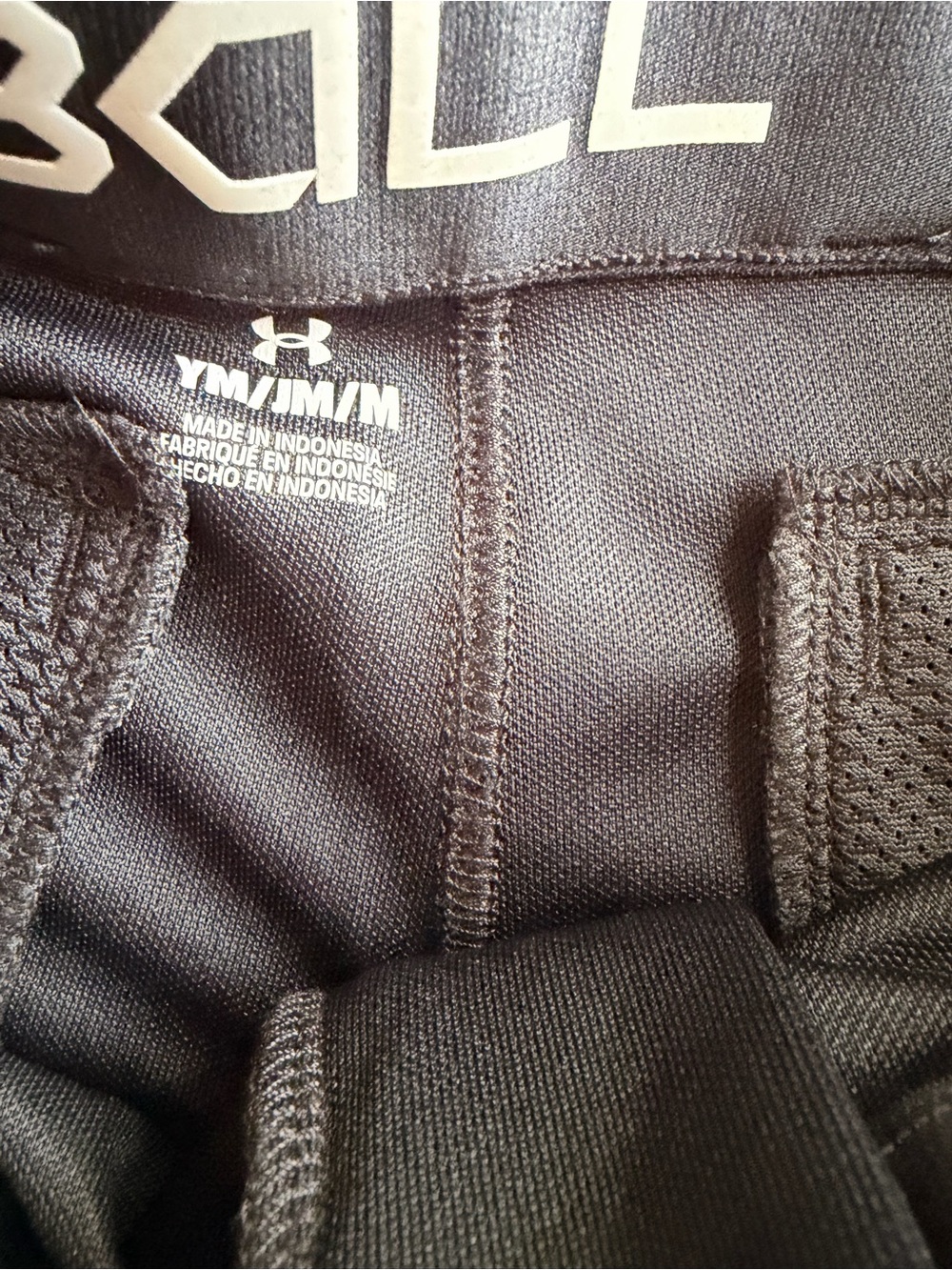 NWT Under Armour Kids Black Baseball Pants with Logo - Picture 5 of 5